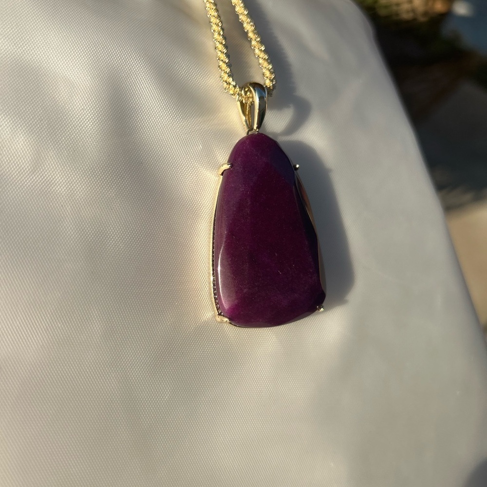 Kendra Scott Vintage Dark Purple Jade - Picture 2 of 2